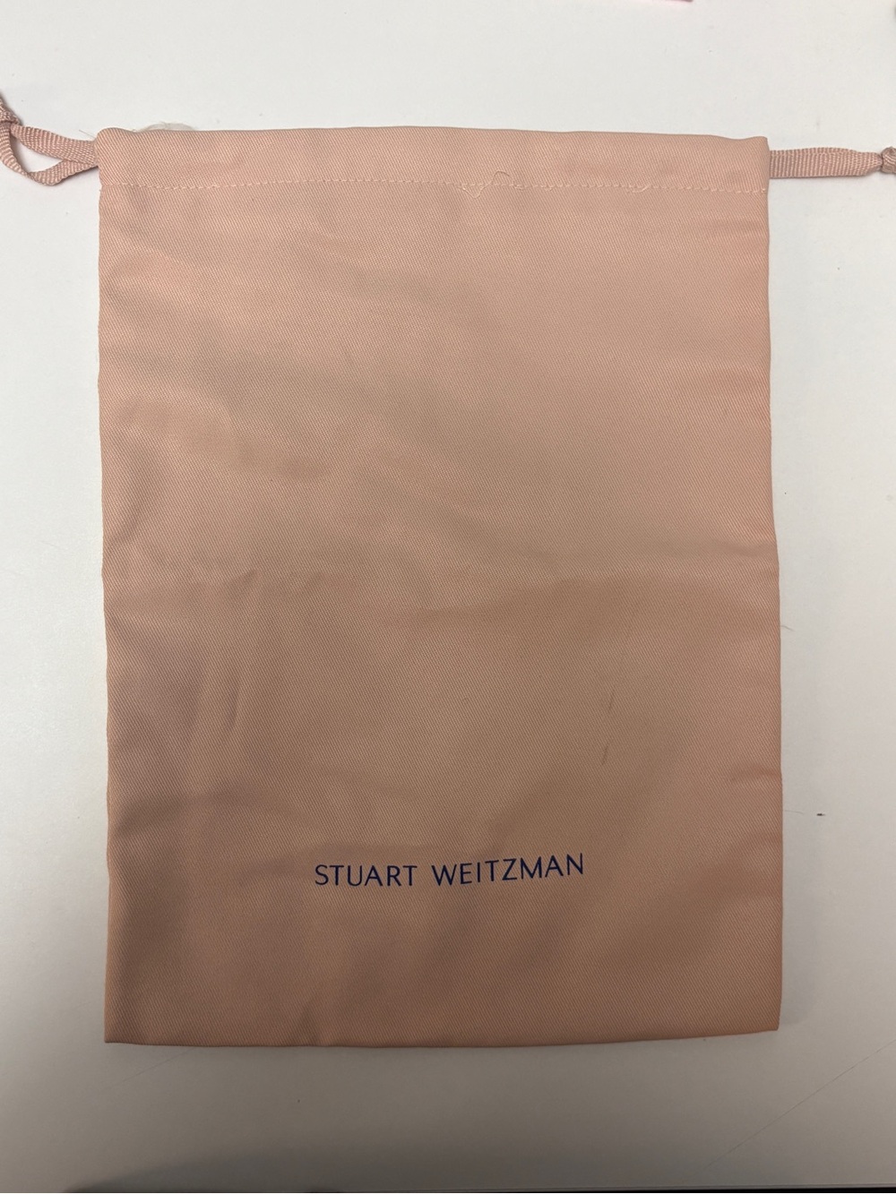 Stuart Weitzman Blush Pink Drawstring Dust Bag